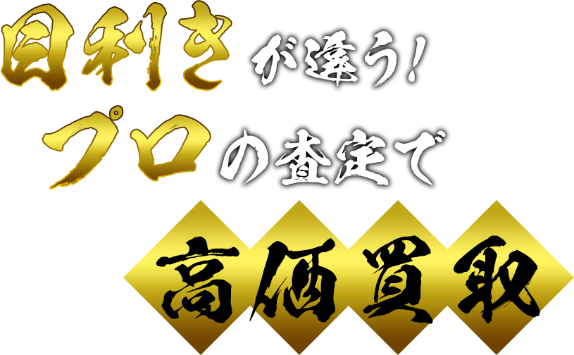 目利きが違う!プロの査定で高価買取!