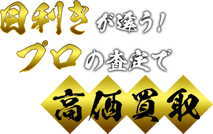 目利きが違う!プロの査定で高価買取!